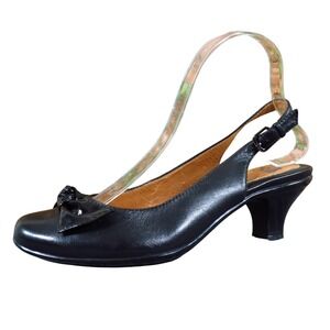 Sofft Krista Womens Slingback Pumps Size 8M Professional Dress Black Leather